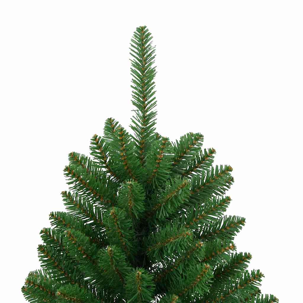 Sapin de Noël artificiel vert à charnières – Réaliste, support inclus