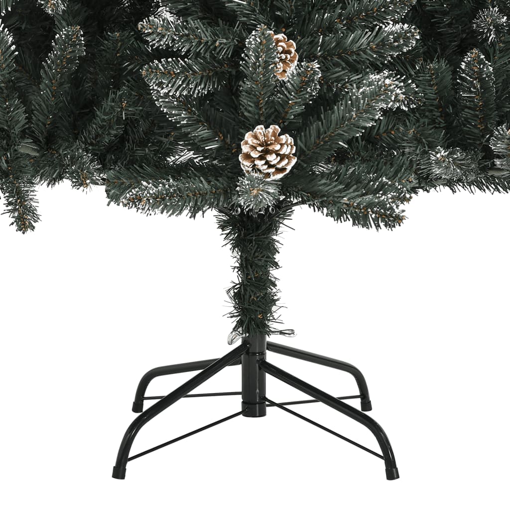 Sapin de Noël artificiel enneigé décoré – Pommes de pin & baies