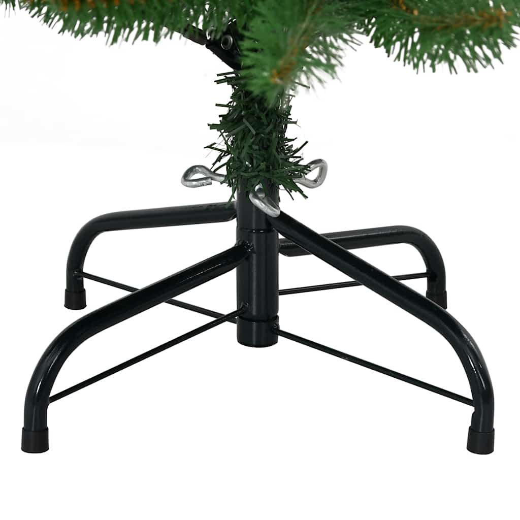 Sapin de Noël artificiel vert à charnières – Réaliste, support inclus