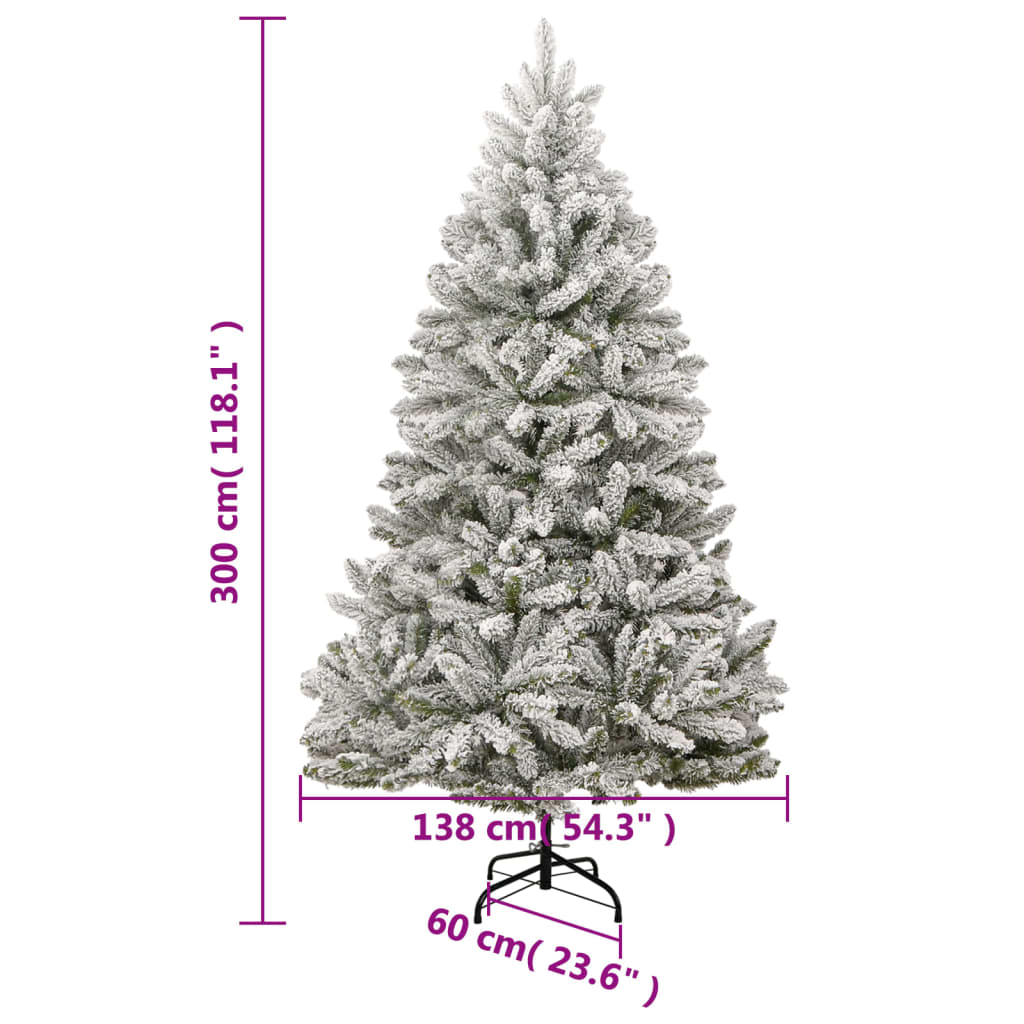 Sapin de Noël artificiel floqué à charnières – Effet neige réaliste